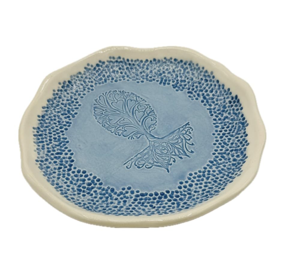 Blue Pottery Hearts Bowl