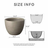 Weathered Concrete Tapered Planter