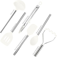 White Silicone Utensils (Set of 6)