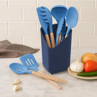 Blue Silicone Utensils (Set of 8)