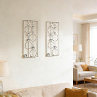 Silver Metal Wall Sculpture (Set of 2)