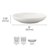 White Bone China Pasta Bowls (Set of 4)