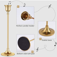Gold Brass Candlestick Holder
