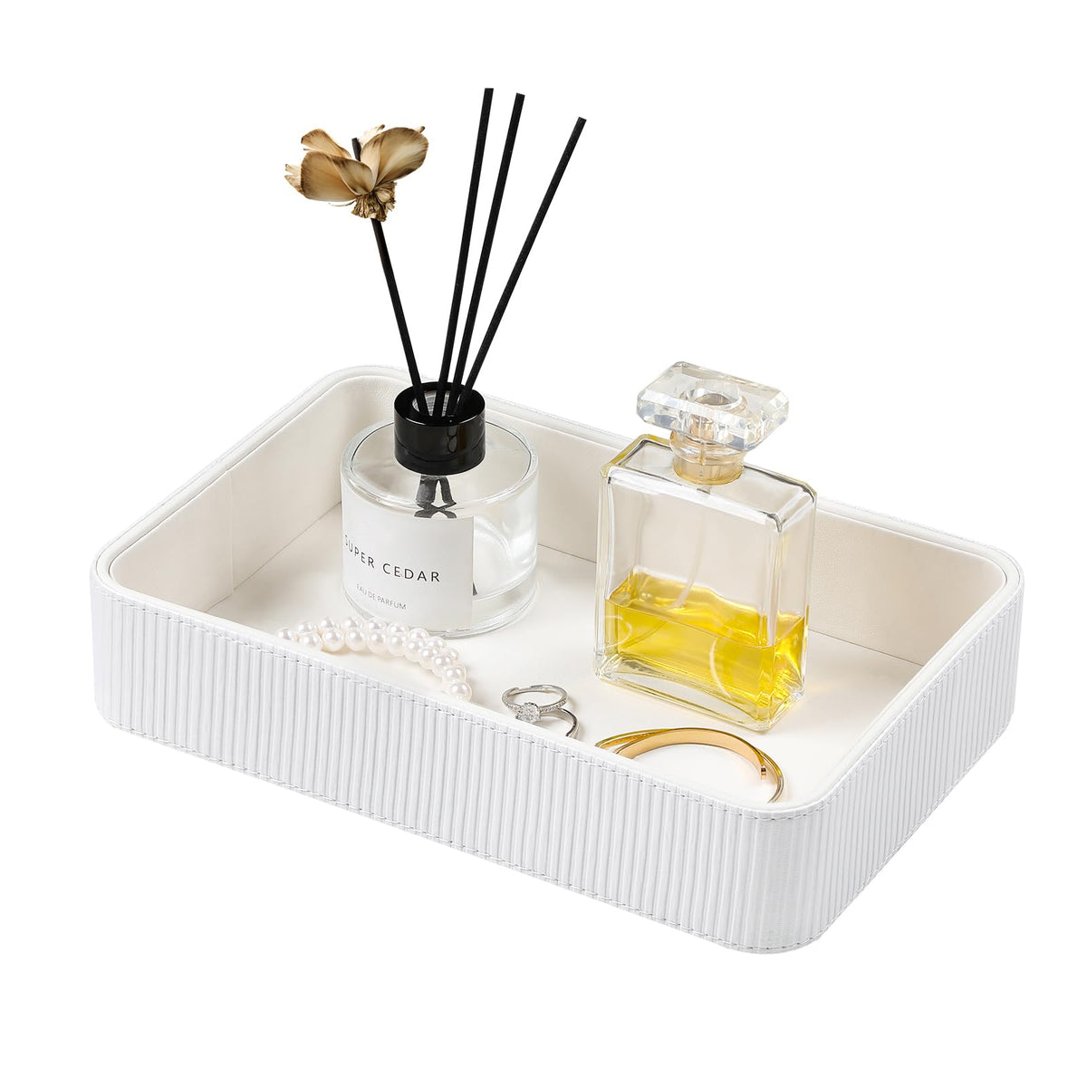 White Valet Catchall Tray