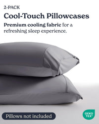 Dark Gray Cooling Pillowcases (Set of 2)