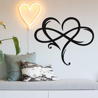 Black Infinity Heart Wall Art