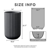 Black Column Concrete Planter