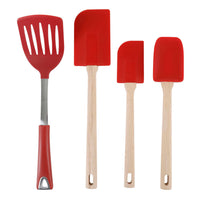 Red Kitchen Tools with Crock (Set of 10)