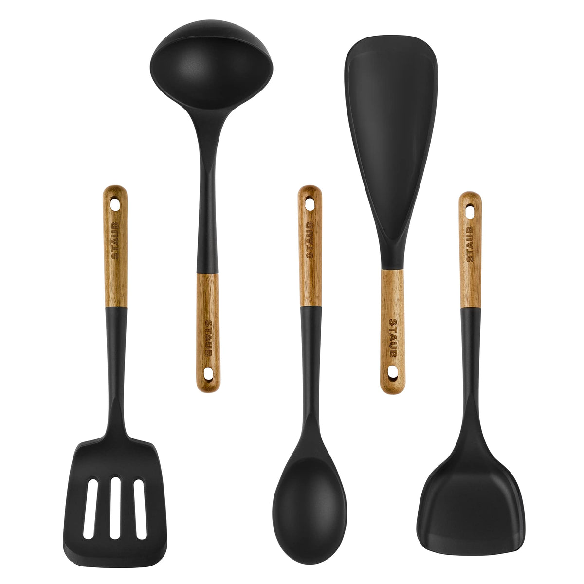 Black Silicone Cooking Utensils (Set of 5)