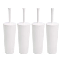 White Toilet Brush & Holder (Set of 4)