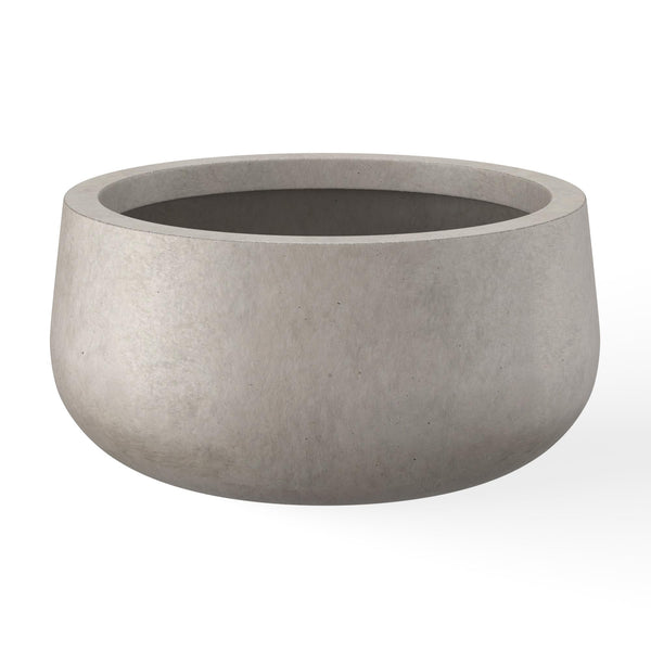 Weathered Concrete Round Planter