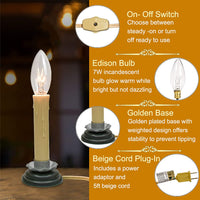 Ivory Electric Window Candles (Set of 4)