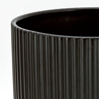 Black Fluted Ceramic Planter