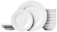 White Porcelain Dinnerware (Set of 18)