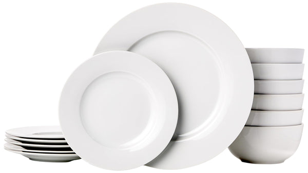 White Porcelain Dinnerware (Set of 18)