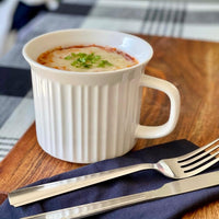 French White Meal Mugs (Set of 2)