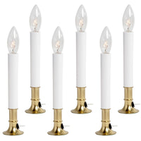 White Electric Window Candles (Set of 6)
