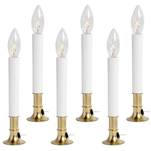 White Electric Window Candles (Set of 6)
