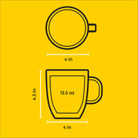 Double Wall Glass Mugs (Set of 2)