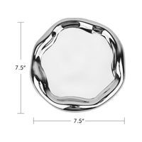 Silver Ceramic Vanity Tray