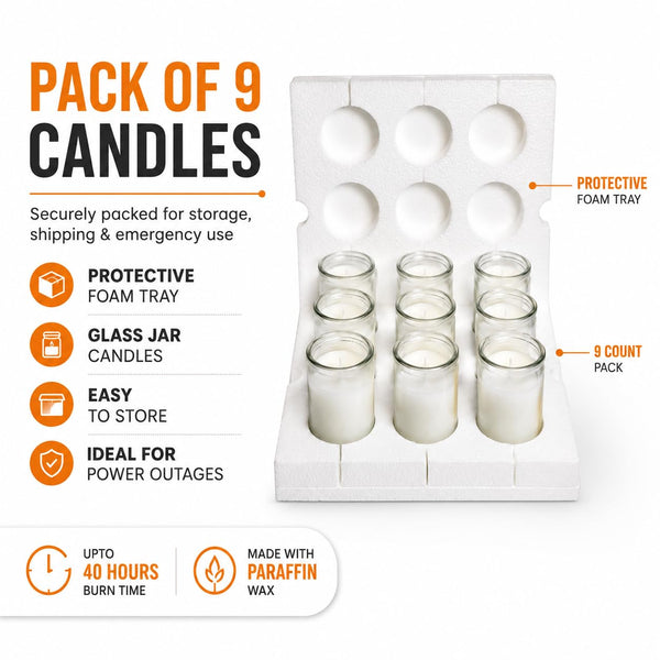 White Jar Candles (Set of 9)