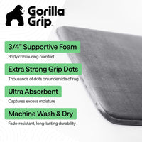 Graphite Memory Foam Bath Rug