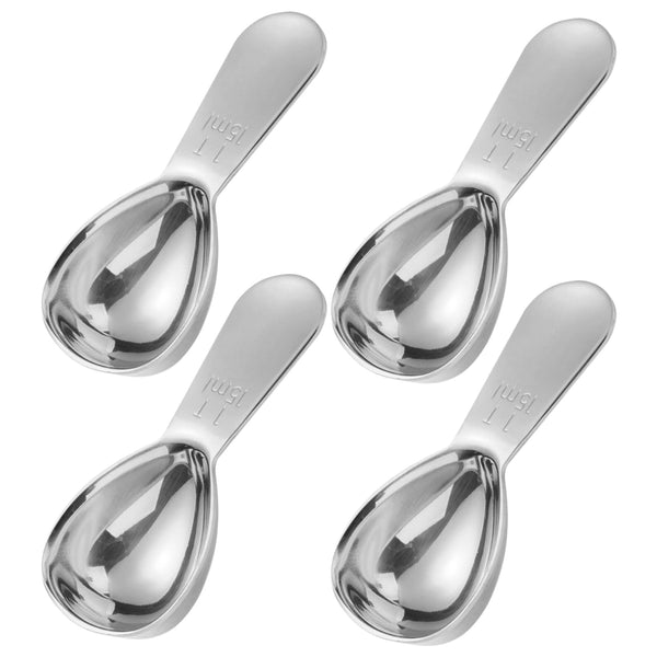 Steel Coffee Scoops (Set of 4)