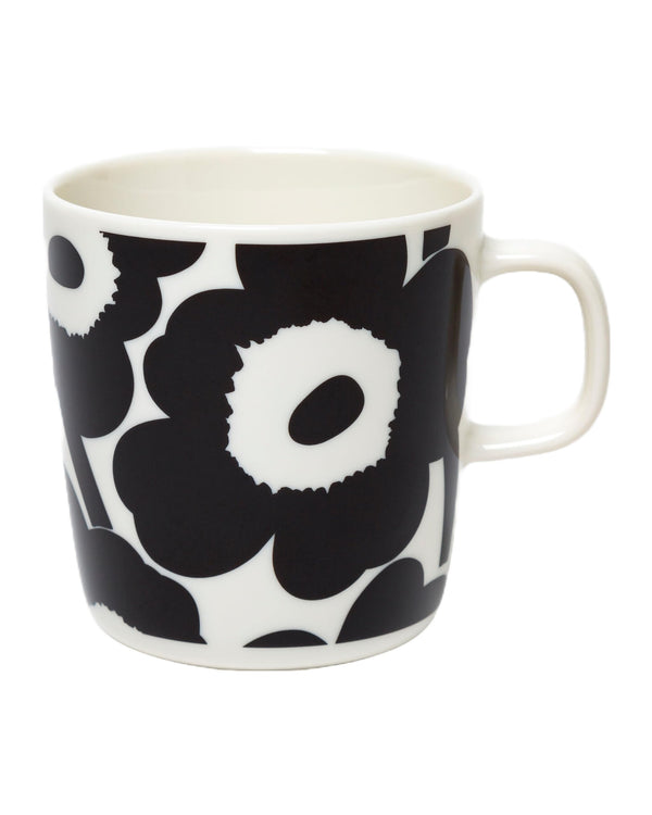 Unikko Black Stoneware Mug