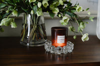 Clear Glass Bubble Candle Dish