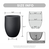 Black Bullet Concrete Planter