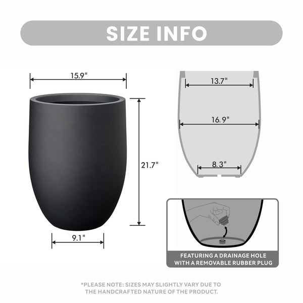 Black Bullet Concrete Planter