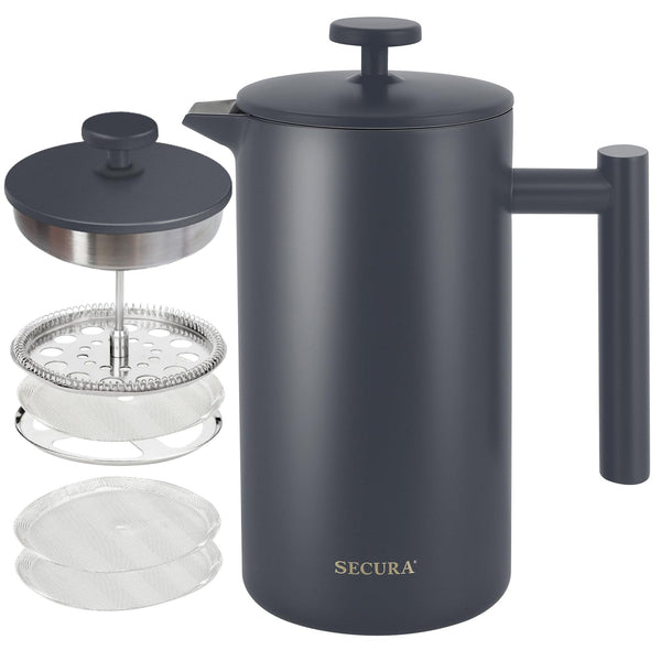 Grey Steel French Press