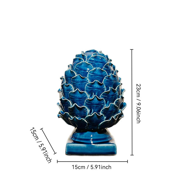 Blue Ceramic Artichoke