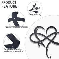 Black Infinity Heart Wall Decor