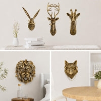 Gold Lion Head Wall Decor