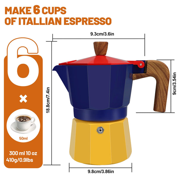 Blue Aluminum Moka Pot