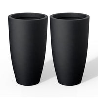 Black Concrete Planters (Set of 2)
