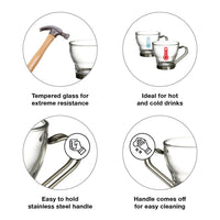 Espresso Cups With Steel Handles (Set of 4)