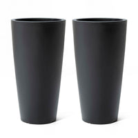 Onyx Black Tapered Planter (Set of 2)