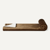 Brown Sherpa Throw Blanket