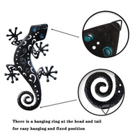 Metal Gecko Wall Decor (Set of 3)