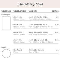 Taupe Ruffled Linen Tablecloth