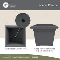 Evergreen Square Planter (Set of 2)