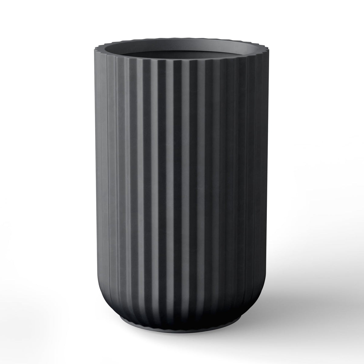 Black Column Concrete Planter