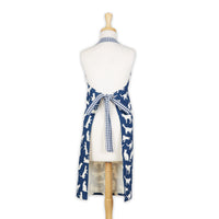 Navy Cat Print Apron