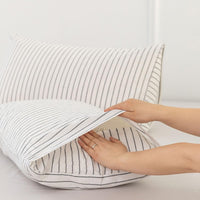 Striped Cotton Pillowcases (Set of 2)