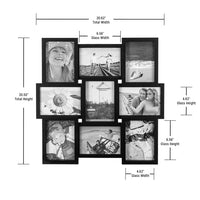 Black 9-Photo Collage Frame