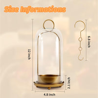 Gold Brass Hurricane Lantern