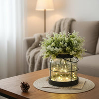 Vintage Glass Lantern Vase