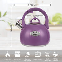Purple Whistling Tea Kettle